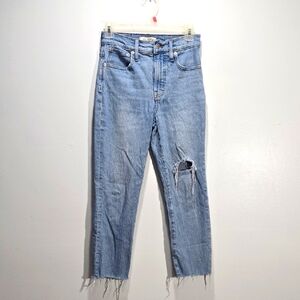 Madewell The Perfect Vintage Jean Ankle Cropped Jeans Distressed Petite 25P